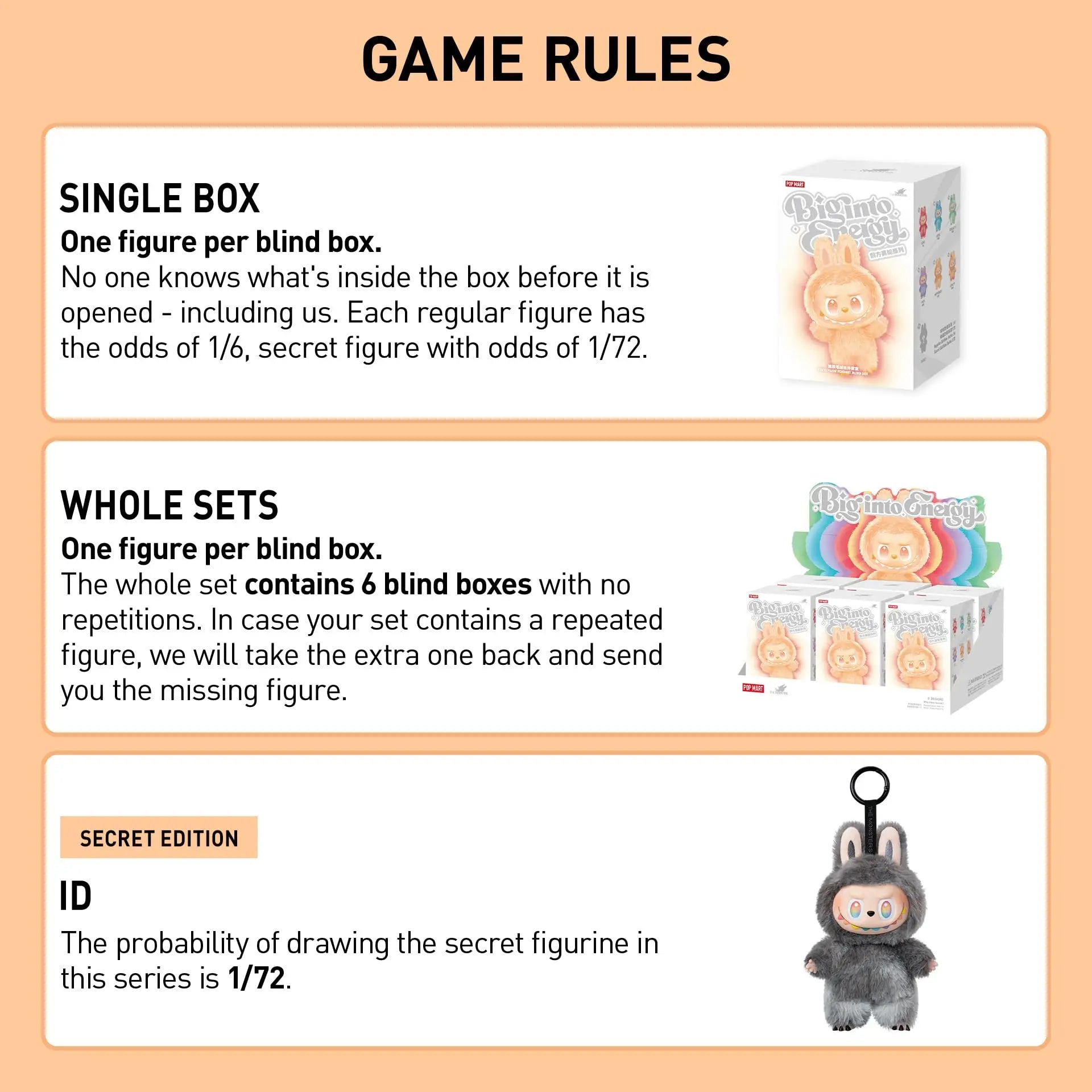 POP MART 100% Authentic Labubu The Monsters Big into Energy Series -Box Single -Box Random