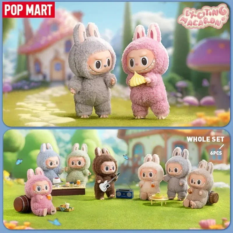 POP MART 100% Authentic Labubu The Monsters  Exciting Macaron Series -Box Single -Box Random