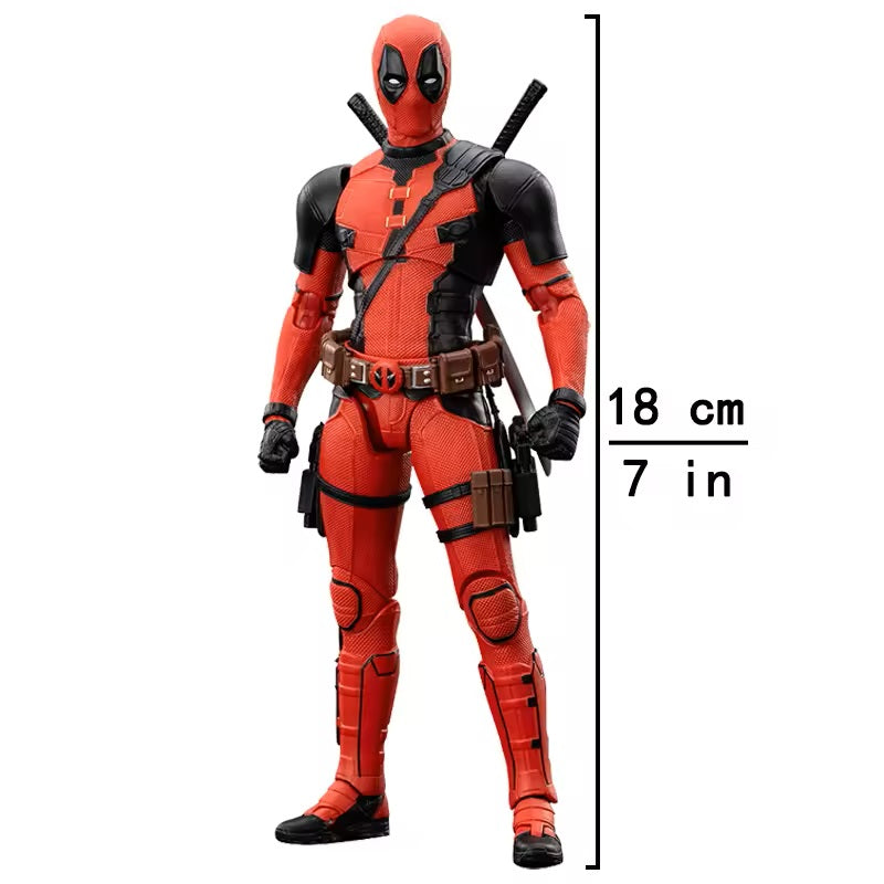 ORIGINAL  Deadpool Wolverine Movie Deadpool 3 Film Version 7inches Action Figure Figurine Gifts Kids Toys, Marvel Legends