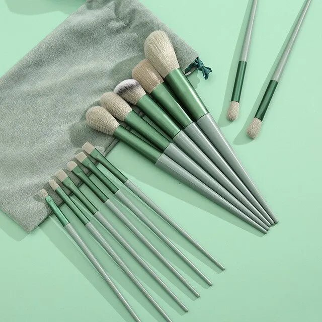 13 - Piece Makeup Brushes Set: Achieve Flawless Application - ALPHA SHOP