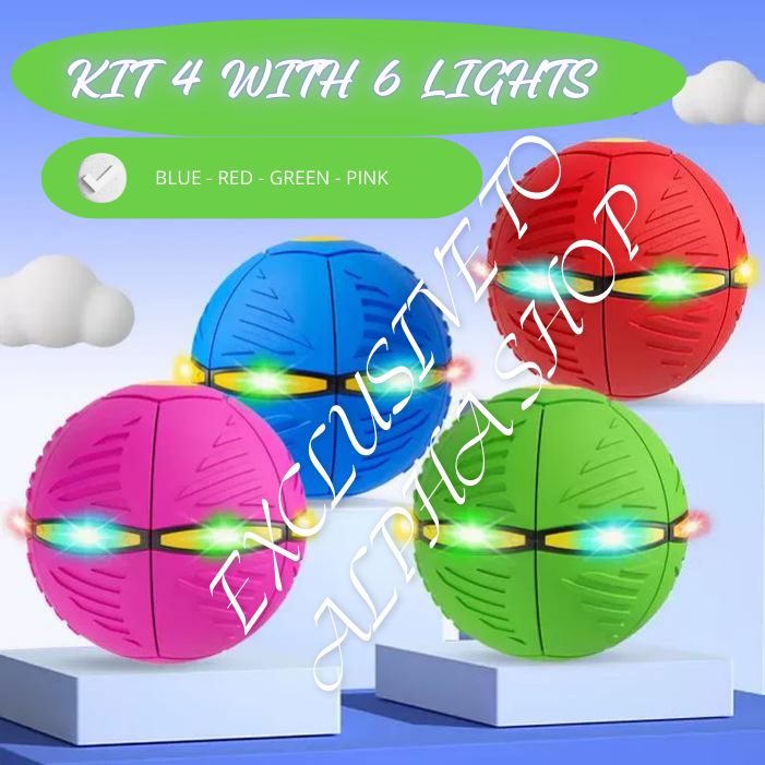 Pet Interactive Toy Flying Saucer Ball for Dogs, Flying Saucer Ball Dog Toy, Pet Flying Saucer Stomp Magic Ball, Decompression Deformation Flying Saucer Dog Toy Balls Outdoor