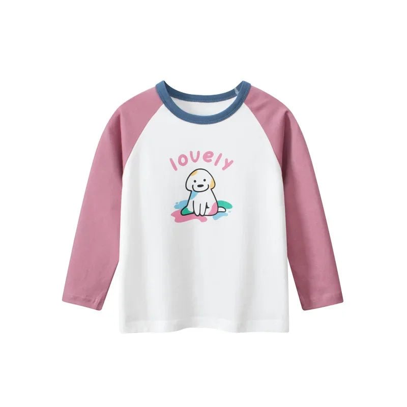 2024 Autumn New Korean Children's Wear: Cartoon Bear Girls Long Sleeve T - shirt - ALPHA SHOP