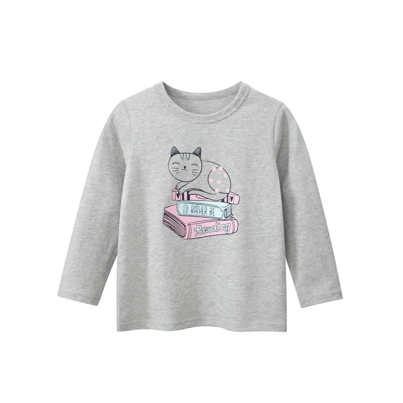 2024 Autumn New Korean Children's Wear: Cartoon Bear Girls Long Sleeve T - shirt - ALPHA SHOP