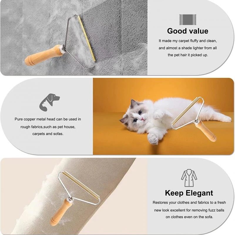 2PCS Portable Pet Hair Remover Brush: Manual Lint Roller - ALPHA SHOP