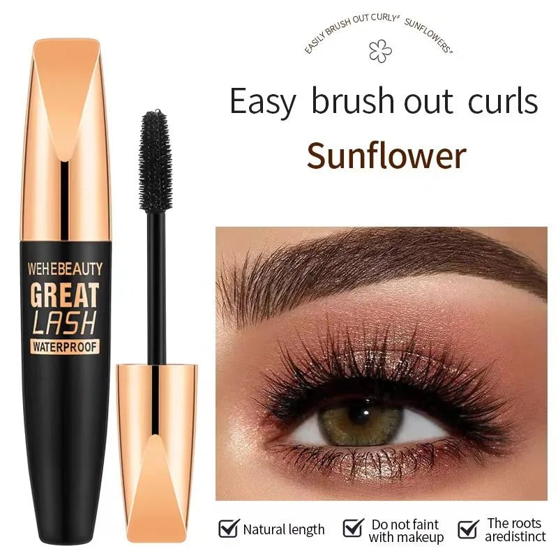 4D Silk Fiber Lash Mascara: Waterproof 2 - in - 1 Lengthening Cosmetics - ALPHA SHOP