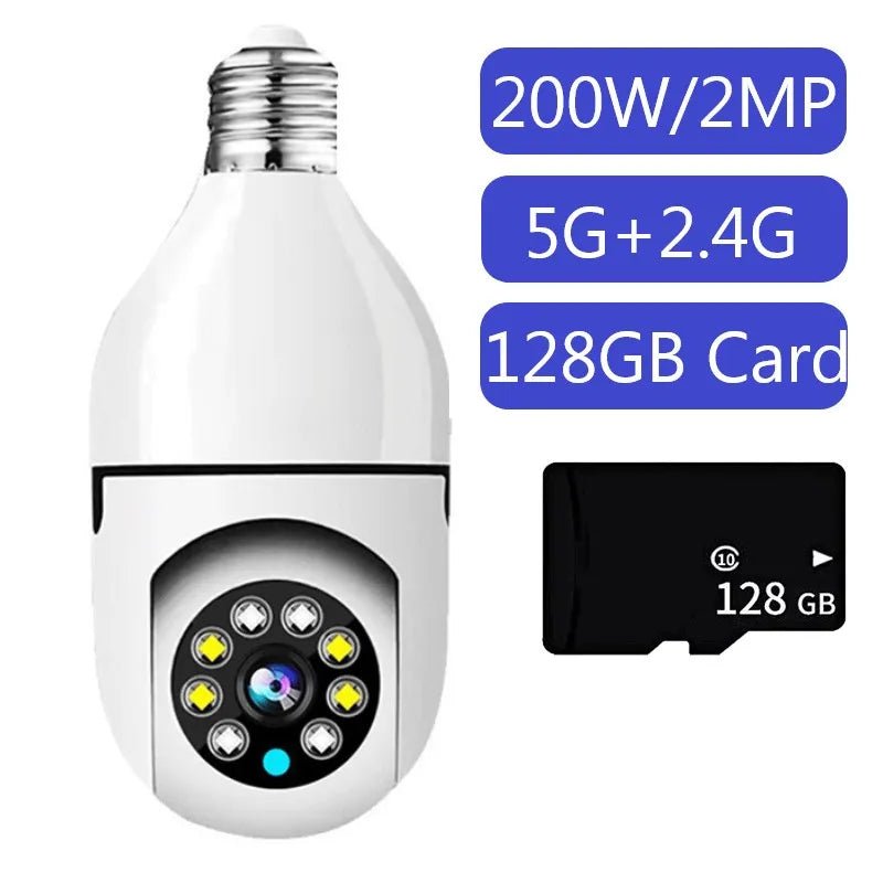 5G WiFi E27 Bulb Surveillance Camera: Smart Home Security with Night Vision & Auto Human Tracking - ALPHA SHOP