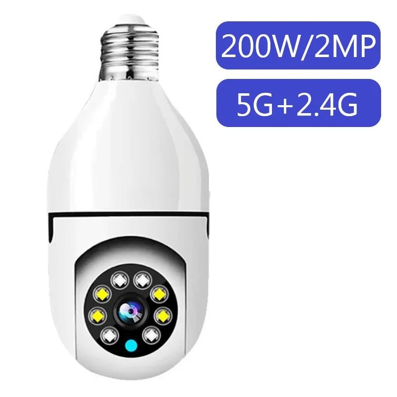 5G WiFi E27 Bulb Surveillance Camera: Smart Home Security with Night Vision & Auto Human Tracking - ALPHA SHOP