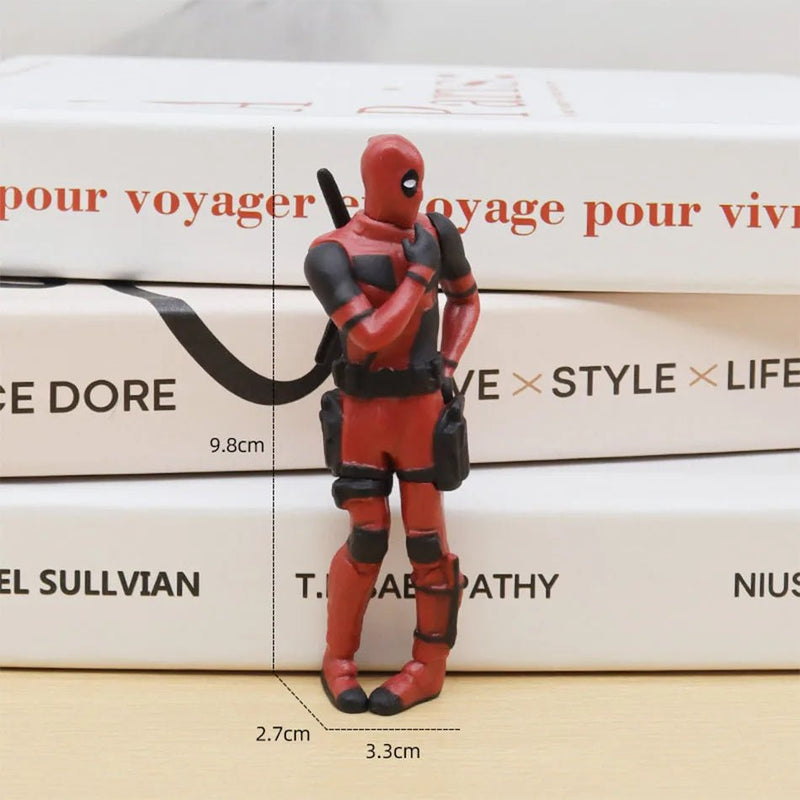 6 Desk Decoration Deadpool Car Home Office Marvel 8cm X - MAN Funny Cute Figure Model Toys Desk Decoration Car Ornament - ALPHA SHOP