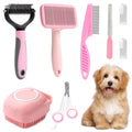 8 - Piece Dog Grooming Set: Pet Self - Cleaning Brush Set - ALPHA SHOP