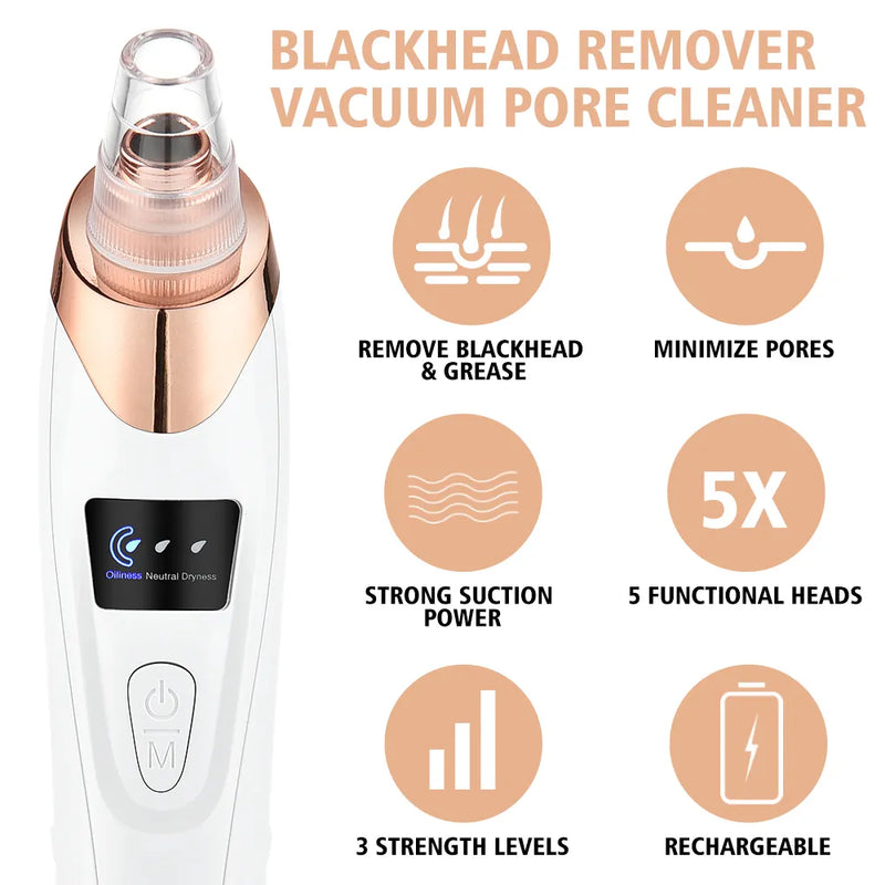 Say goodbye to blackheads and acne: Electric pore cleaner for a radiant you