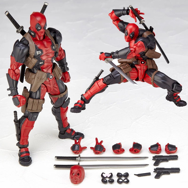 X-men Yamaguchi Deadpool Action Figure Statue Pvc Model Variant Movable Joint Super Hero Dead Pool with Weapons Accessories Toys