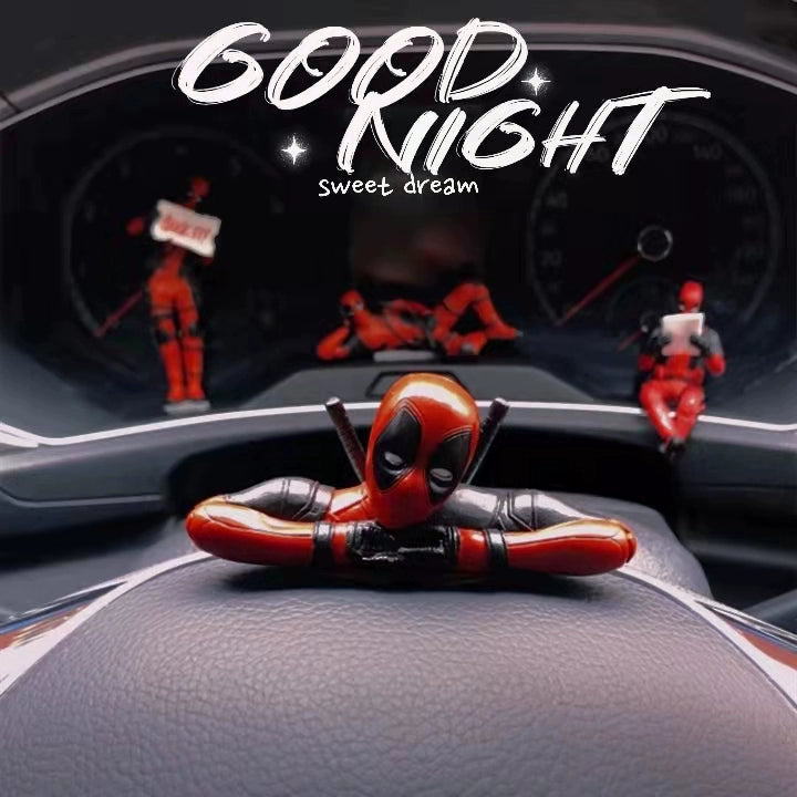 NEW Deadpool with original box Center Console Instrument Panel Motorcycle Restoration Car Decoration