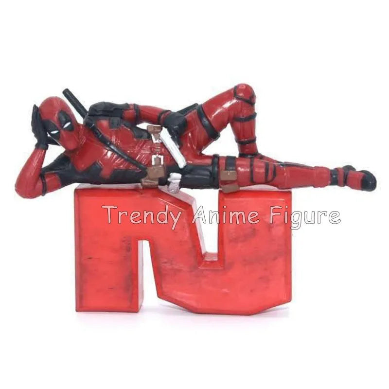 Mini Doll Deadpool Action Figure Decorations Sitting Posture Model Toys Anime Superheroe New Mutants Figures for Child's Gifts