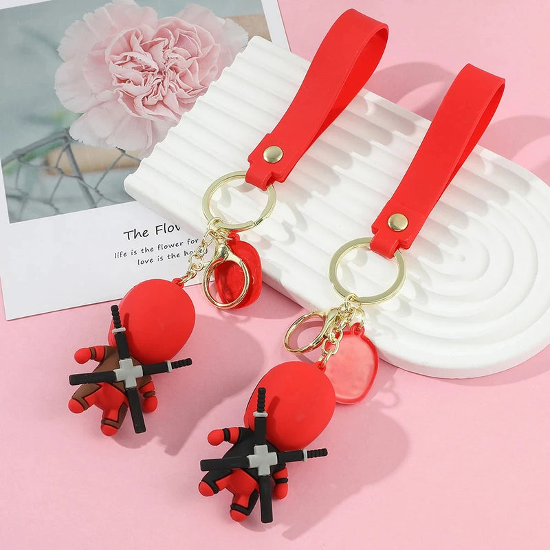 New Arrival Deadpool Epoxy Keychain Accessory Couple Handbag Pendant Little Creative Gifts Key Ring Pendants Doll