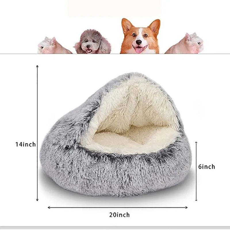 Warm & Snuggly Pet Bed - 2-in-1 Basket & Sleeping Bag