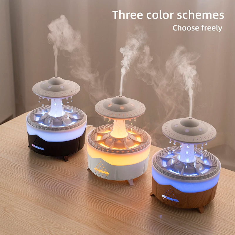 Rain Cloud Magic: Fun Humidifier with Raindrops & Light