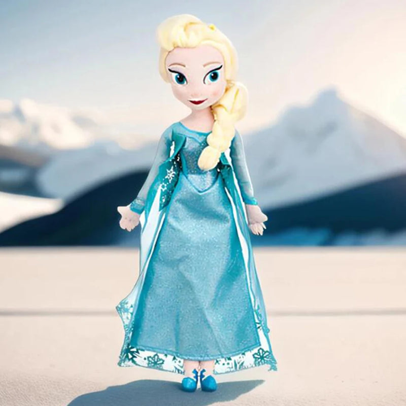 Cute Frozen Snow Queen Elsa Stuffed Doll Princess Anna Elsa Doll Girl Toys Elza Stuffed Plush Kids Toys Halloween Birthday Gift 30-50cm