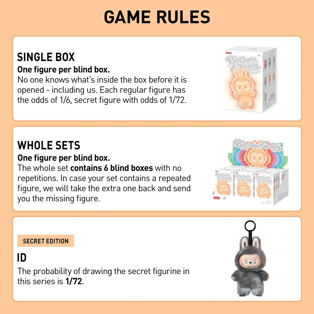 POP MART 100% Authentic Labubu The Monsters Big into Energy Series -Box Single -Box Random
