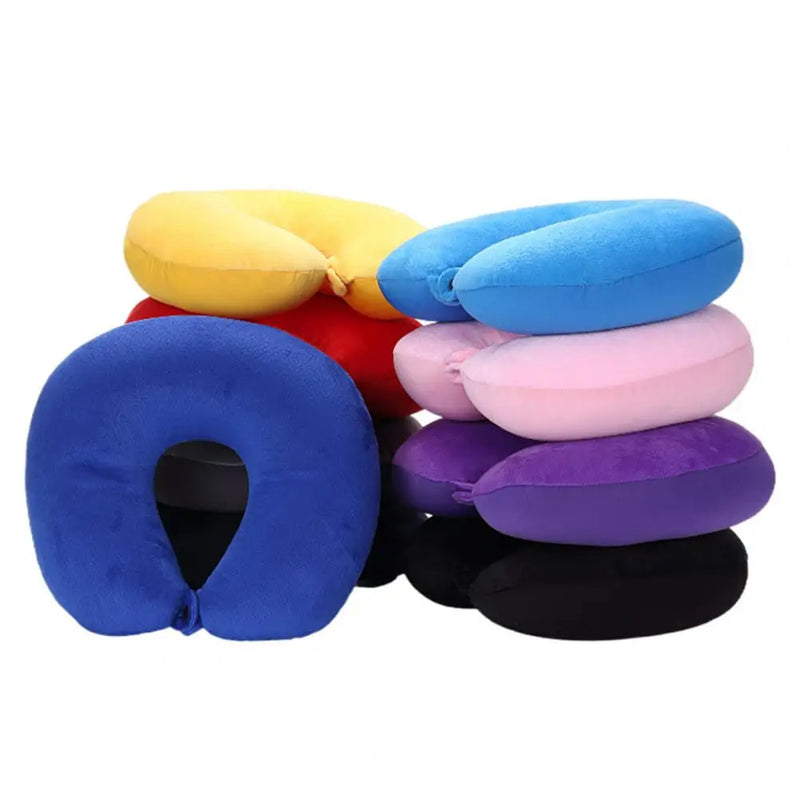 U Shaped Travel Pillow Particles Microbeads Neck Car Plane Pillows Soft Cushion Home Outdoor Textile Stock Home & GardenPillow