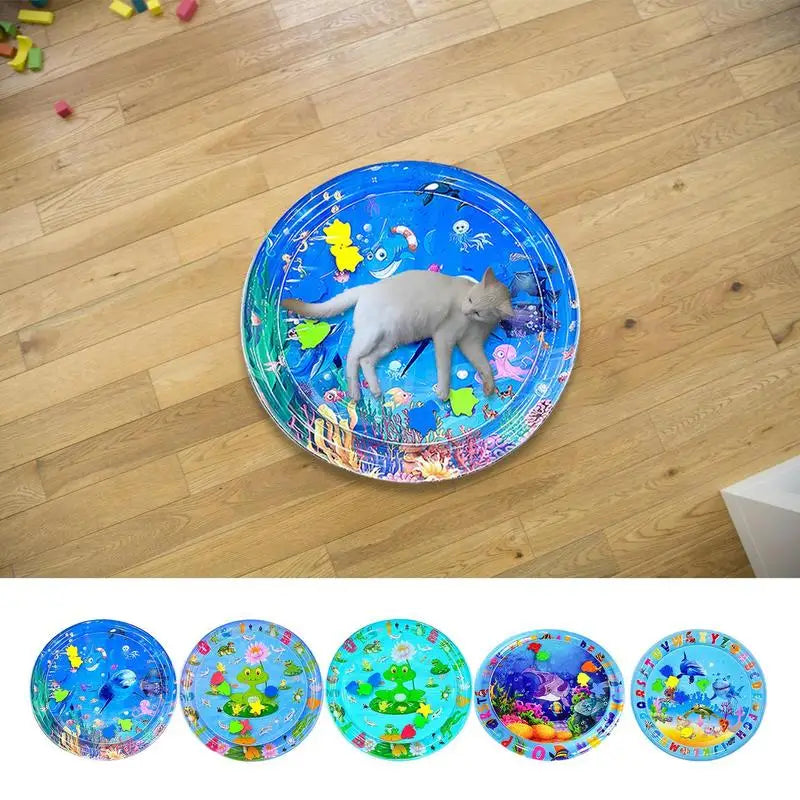 Water Play Mat For Cats Water Mat For Cat And Dog Thickened Water Sensory Playmat Pet Play Water Sensory Pad