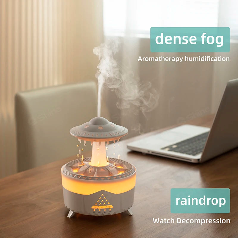 Rain Cloud Magic: Fun Humidifier with Raindrops & Light