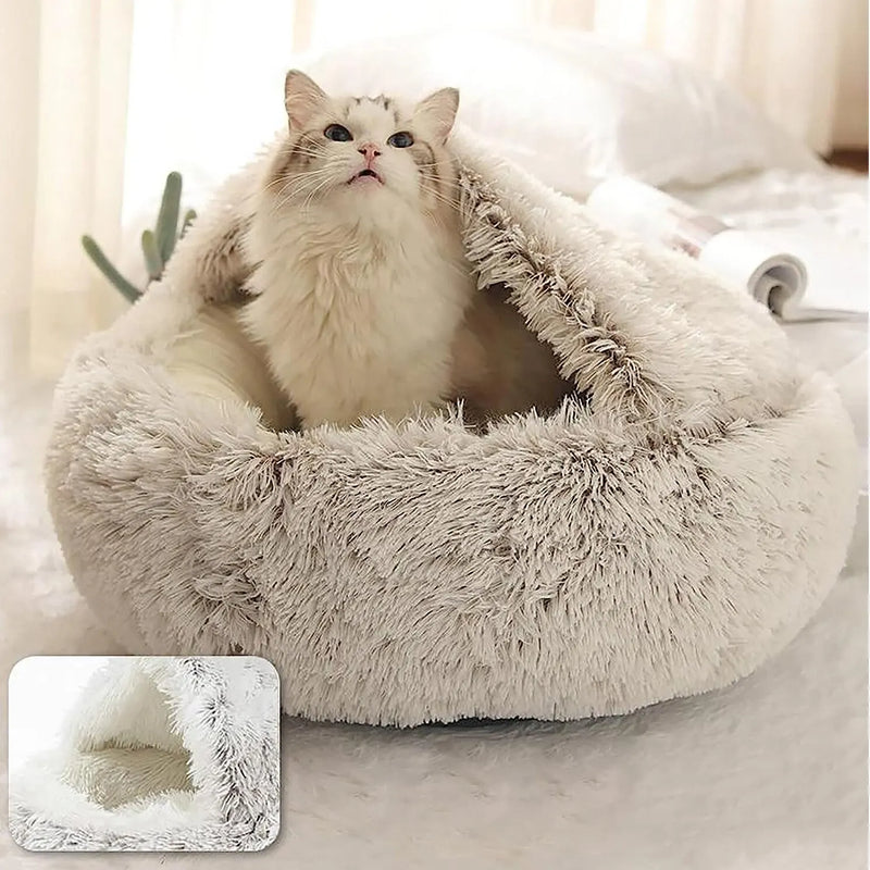 Warm & Snuggly Pet Bed - 2-in-1 Basket & Sleeping Bag