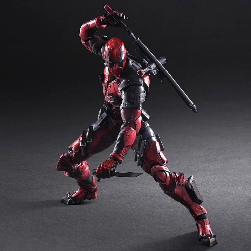 26cm Deadpool Gray Red X-Men Modified Deadpool  Action movie Peripheral PlayArts Figure Craft Collection Model Toy