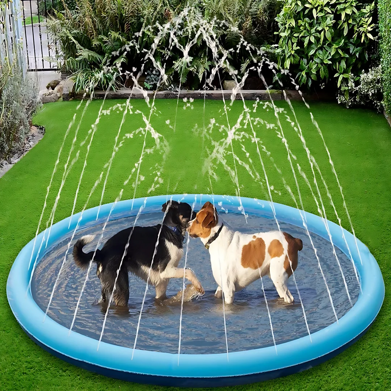 Summer Pet Swimming Pool Inflatable Water Sprinkler Pad.