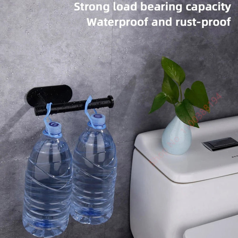 Adhesive Toilet Paper Holder Organizer: Wall Mount Storage Stand - ALPHA SHOP