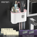 Bathroom Makeover in Minutes: Magnetic Toothbrush Holder with Auto Toothpaste Dispenser - ALPHA SHOP