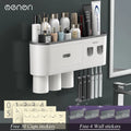 Bathroom Makeover in Minutes: Magnetic Toothbrush Holder with Auto Toothpaste Dispenser - ALPHA SHOP