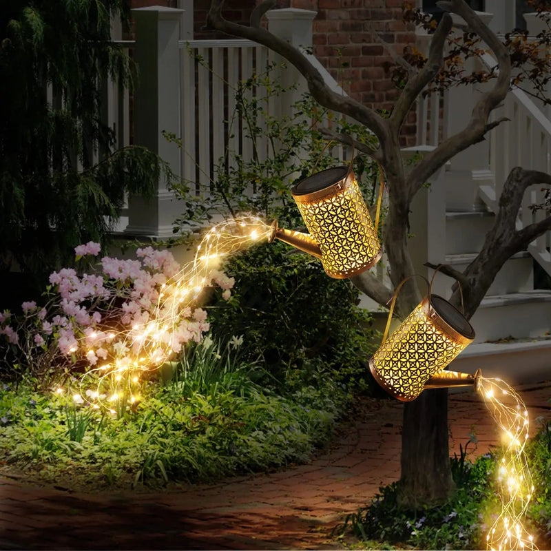 Cascading Fairy Lights Solar Watering Can - ALPHA SHOP