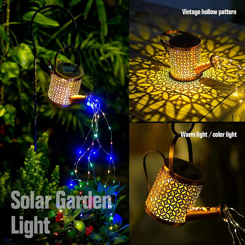 Cascading Fairy Lights Solar Watering Can - ALPHA SHOP