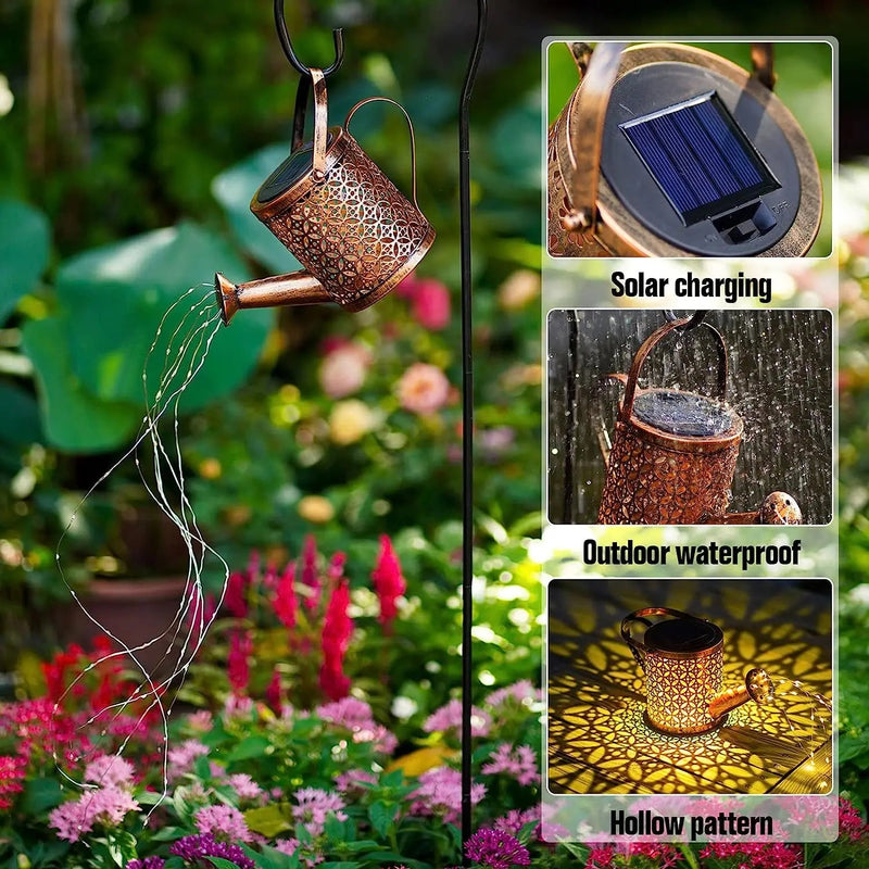 Cascading Fairy Lights Solar Watering Can - ALPHA SHOP