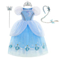 Cinderella Costume Girl Princess Charm Girls Formal Dress Party Ball Gown Dress Halloween Clothes - ALPHA SHOP