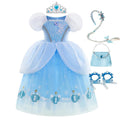 Cinderella Costume Girl Princess Charm Girls Formal Dress Party Ball Gown Dress Halloween Clothes - ALPHA SHOP