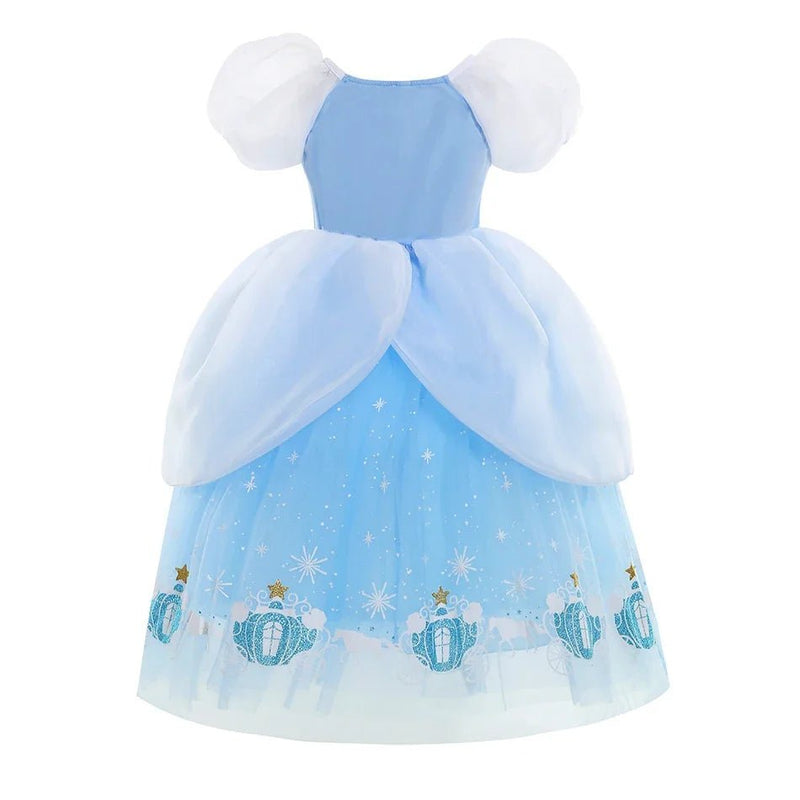 Cinderella Costume Girl Princess Charm Girls Formal Dress Party Ball Gown Dress Halloween Clothes - ALPHA SHOP