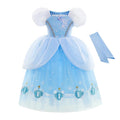 Cinderella Costume Girl Princess Charm Girls Formal Dress Party Ball Gown Dress Halloween Clothes - ALPHA SHOP