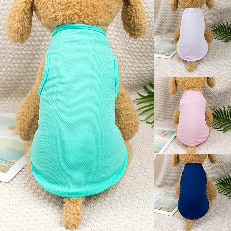 Dog Clothes Pet T - shirt Small Dog Clothing Small Floral Puppy Pet Cat Skirt Universal For Pets Thin Section Breathable Dog Vest - ALPHA SHOP