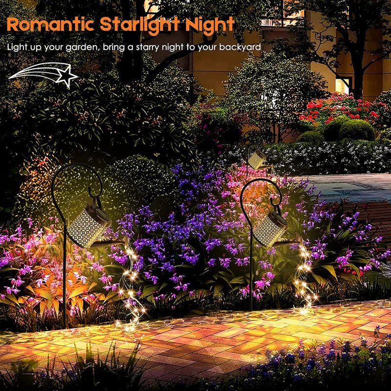 Enchanted Garden: Illuminate Your Dreams with the Solar Cascading Lights Watering Can - ALPHA SHOP