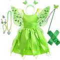 Forest Elf Photography Girls Fairy Green Costume Carnival Tinker Belle Cosplay Child Birthday Party Clothes Purim Pixie Apparel - ALPHA SHOP