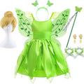 Forest Elf Photography Girls Fairy Green Costume Carnival Tinker Belle Cosplay Child Birthday Party Clothes Purim Pixie Apparel - ALPHA SHOP