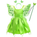 Forest Elf Photography Girls Fairy Green Costume Carnival Tinker Belle Cosplay Child Birthday Party Clothes Purim Pixie Apparel - ALPHA SHOP