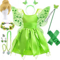 Forest Elf Photography Girls Fairy Green Costume Carnival Tinker Belle Cosplay Child Birthday Party Clothes Purim Pixie Apparel - ALPHA SHOP