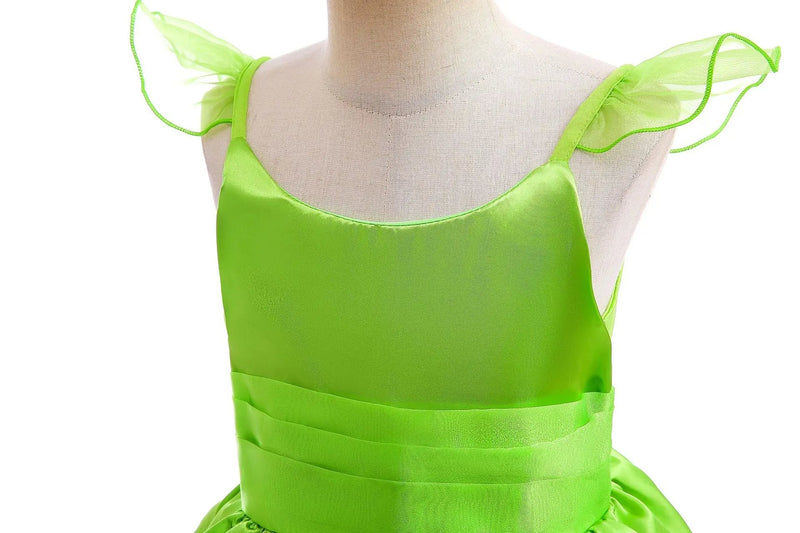 Forest Elf Photography Girls Fairy Green Costume Carnival Tinker Belle Cosplay Child Birthday Party Clothes Purim Pixie Apparel - ALPHA SHOP