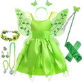 Forest Elf Photography Girls Fairy Green Costume Carnival Tinker Belle Cosplay Child Birthday Party Clothes Purim Pixie Apparel - ALPHA SHOP