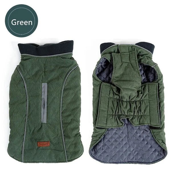 High Quality Dog clothes Quilted Dog Coat Pet Warm Jacket Vest New Big Dog Retro Cozy Thick Vest Clothing 6 Colors - ALPHA SHOP