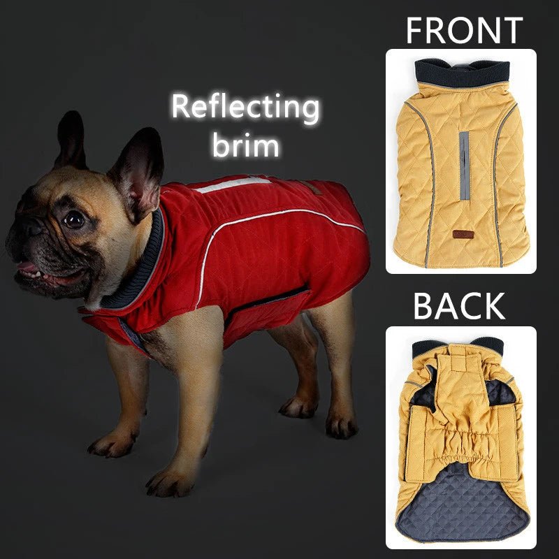 High Quality Dog clothes Quilted Dog Coat Pet Warm Jacket Vest New Big Dog Retro Cozy Thick Vest Clothing 6 Colors - ALPHA SHOP