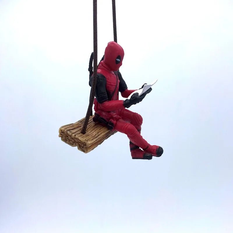 Hot Toys Marvel Avengers Anime Figures Deadpool Model Decor Auto Rearview Mirror Hanging Pendant Car Interior Ornaments Gifts - ALPHA SHOP