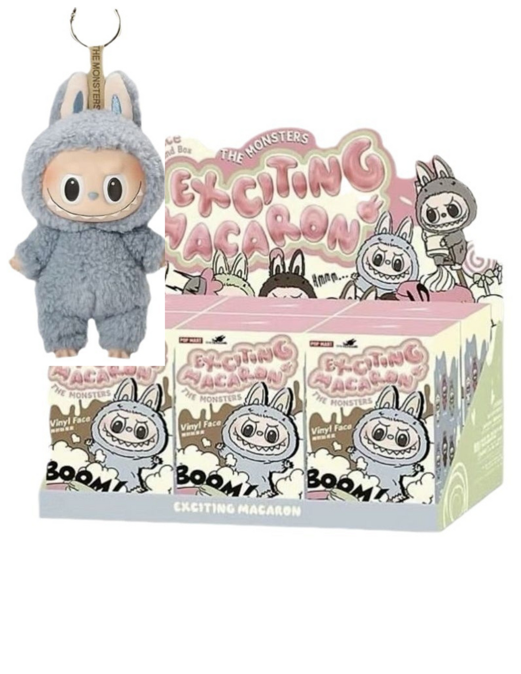 POP MART 100% Authentic Labubu The Monsters  Exciting Macaron Series -Box Single -Box Random